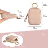 Leather Coin Purse 👛 Mini Change Pouch with Keychain – Small Zipper Wallet for Women