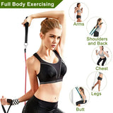 11pcs Resistance Bands Set – Fitness Workout Tubes with Handles, Door Anchor & Carry Bag for Home & Gym Training (10–100 lbs)
