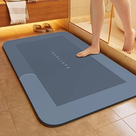Quick-Dry Diatomite Bath Mat (50x80cm) - Non-Slip Absorbent Stone Bathroom Rug