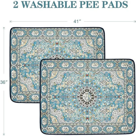 Washable Reusable Puppy Pads (2-Pack) – Super Absorbent, Leakproof, Non-Slip 36 × 41 cm Training Mats