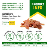 Chicken Jerky Dog Treats – All-Natural Grain-Free Organic High-Protein Human-Grade Chews (300g)