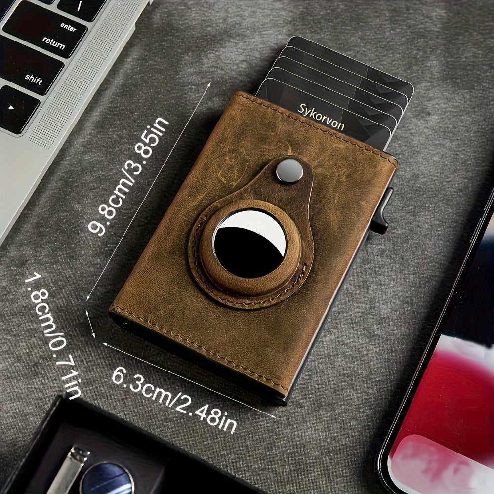 Sleek & Secure Men’s AirTag Wallet
