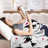 Adorable Fleece Dog Blanket – Soft, Cozy, Lightweight Flannel Throw for Couch, Bed & Living Room Decor, 75 × 100 cm