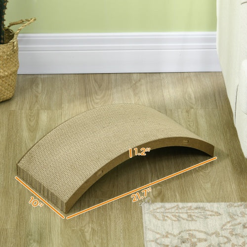 PawHut Cat Scratching Board – 4-Pack Reversible Cat Scratchers for Indoor Cats, Durable Replacement for Cat Wheel, Brown
