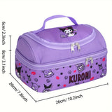 Kuromi Insulated Lunch Tote – Cartoon Pink Lunch Box Bag for Work, Travel & Picnic