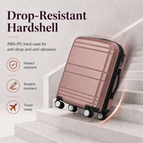 Rose Gold 20-Inch Expandable Hardshell Carry-On with TSA Lock