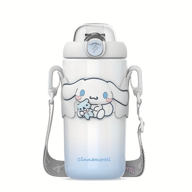 Sanrio Licensed 500 ml Insulated Stainless Steel Bottle – Cute Character Straw Bottle for Travel & Daily Use 🥤🎀