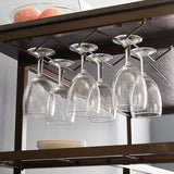 3-Piece Bar Table Set with Stools - Industrial Kitchen & Dining Table for Small Spaces (Retro Brown)