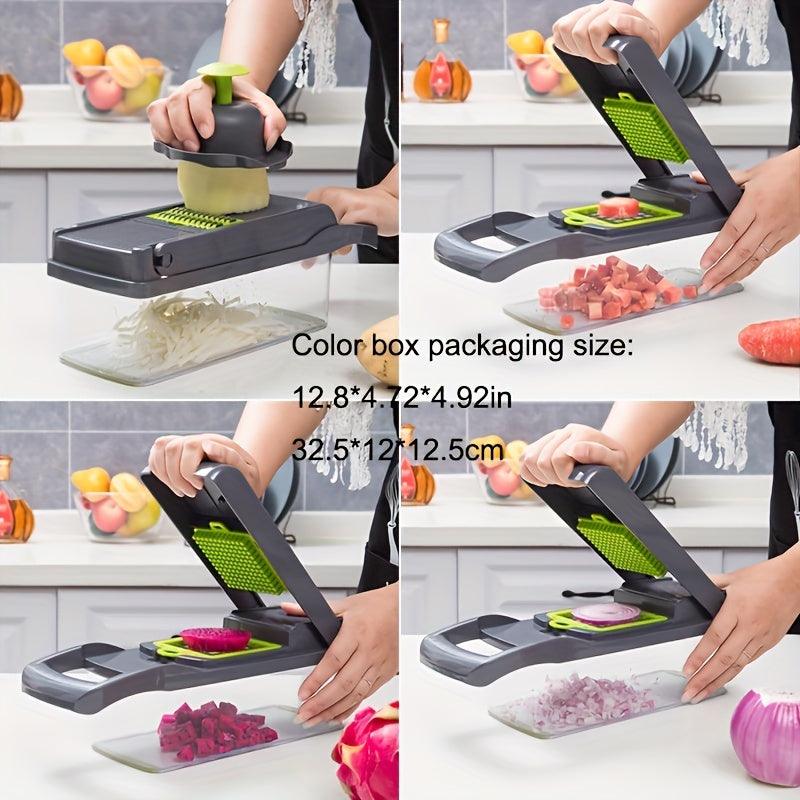 16-in-1 Vegetable Chopper Set – Multi-Blade Slicer with Container & Peeler - PulinGO