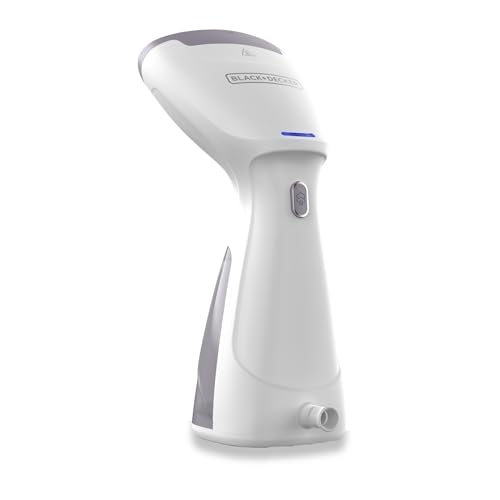 Black+Decker Compact Lavender Handheld Garment Steamer Lightweight Travel Wrinkle Remover with Fast Heat
