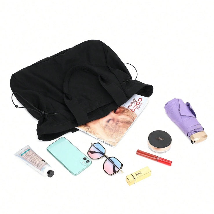 18L Side Cinch Shopper Bag 👜 Lightweight Tote Shoulder Handbag – Perfect for Shopping, Workout, Travel & Beach