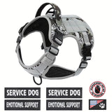 American Local Tactical Pet Harness – Adjustable Reflective Service Dog Vest with Metal Buckle for Training & Hiking