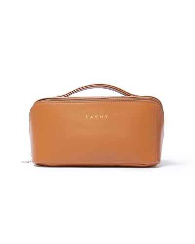 Large Capacity Makeup & Toiletry Travel Bag for Women, Waterproof Cosmetic Organizer with Brush Compartment