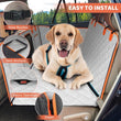 Dog Backseat Extender with Hard Bottom – Heavy-Duty Waterproof Car Seat Hammock for Dogs up to 400 lbs
