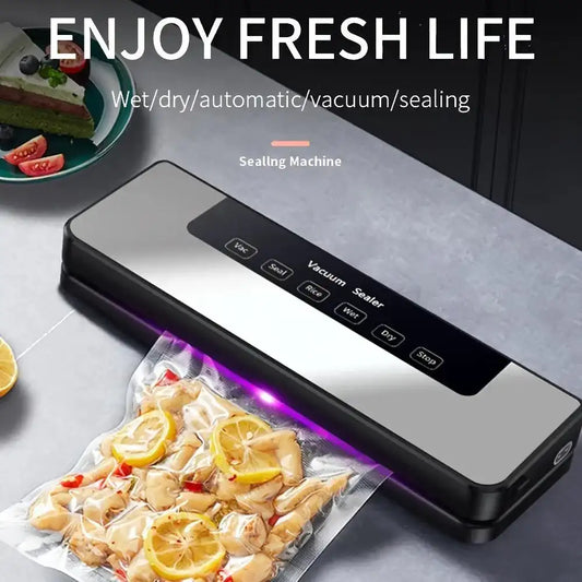 65 KPA Commercial Food Vacuum Sealer Machine Seal A Meal Food Saver System with 30 Free Bags, Dry/Moist Modes, 6-In-1 Sealing Machine for Food Storage & Sous Vide, Automatic Food Sealing Machine - PulinGO
