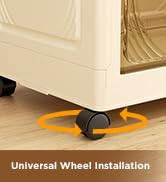 4-Tier Stackable Storage Bins with Wheels, Locking Doors & Lids – Large Mobile Organizer for Home & Office