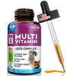 Cat & Dog Multivitamin Liquid – 15-in-1 Health Supplement with Glucosamine & Cranberry for Urinary, Kidney, Joint, Skin & Coat Support