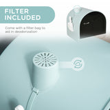 Cat Litter Box with Lid – Indoor Enclosed Litter Tray with Spoon & Strainer, Odor Control & Easy Cleaning for Cats