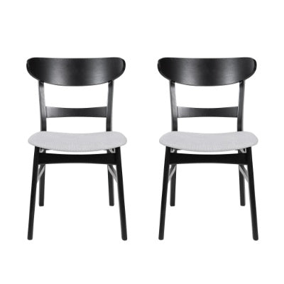 Dining Chair Set of 2 – Modern Upholstered Side Chairs with Solid Wood Legs & Padded Seat