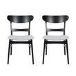 Dining Chair Set of 2 – Modern Upholstered Side Chairs with Solid Wood Legs & Padded Seat