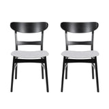 Dining Chair Set of 2 – Modern Upholstered Side Chairs with Solid Wood Legs & Padded Seat