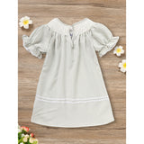 Infant Baby Girls Easter Bunny Smocked Dress – Embroidered Short Sleeve Summer Outfit
