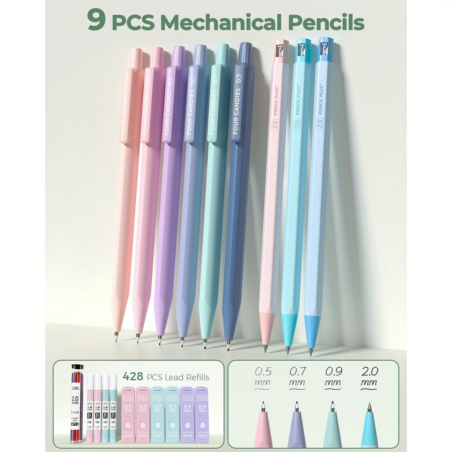 56 PCS Aesthetic School Supplies Set with Large Pencil Case – 6 Ballpoint Pens, 12 Pastel Pencils, 5 Gel Pens & 9 Automatic Pencils 🎒