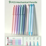 56 PCS Aesthetic School Supplies Set with Large Pencil Case – 6 Ballpoint Pens, 12 Pastel Pencils, 5 Gel Pens & 9 Automatic Pencils 🎒