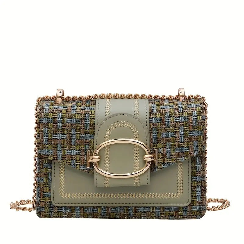 PU Crossbody Bag ✨ Fragrance Style Women’s Small Shoulder Bag with Luxury Chain Strap – Elegant & Versatile