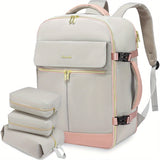 Large-Capacity TSA Carry-On Travel Backpack for Women – Fits 17″ Laptop & Daypack Cube System 🎒