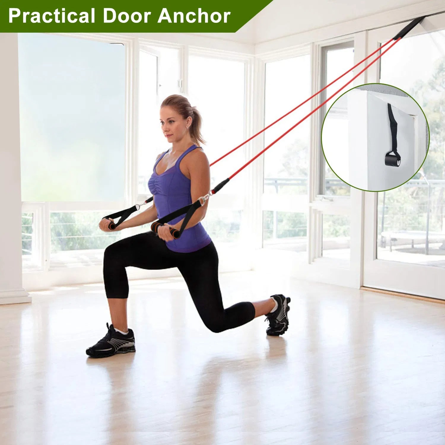 11pcs Resistance Bands Set – Fitness Workout Tubes with Handles, Door Anchor & Carry Bag for Home & Gym Training (10–100 lbs)