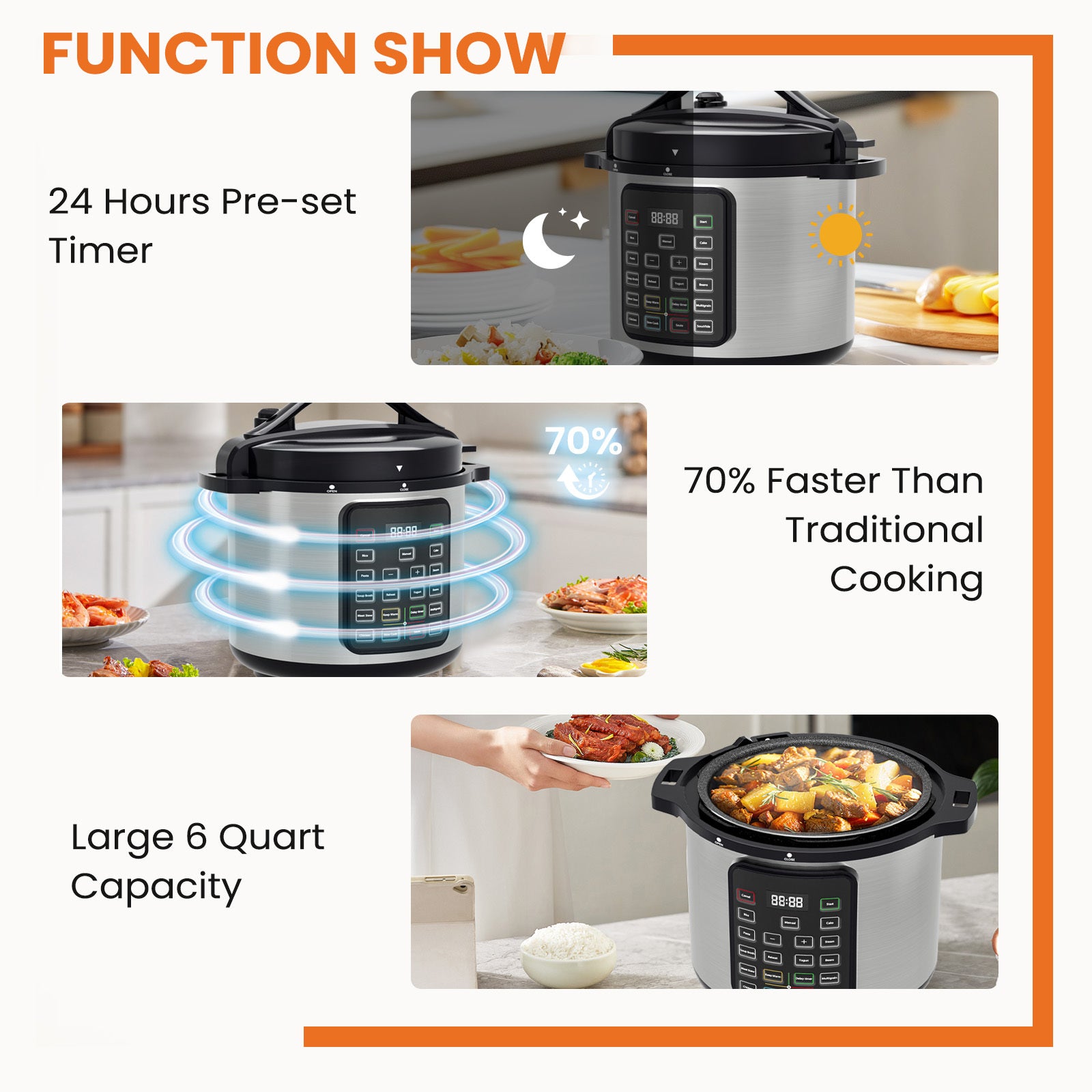9-in-1 Electric Pressure Cooker – Multi-Functional Smart Pot with Rice, Steamer, Slow Cook & Yogurt Modes