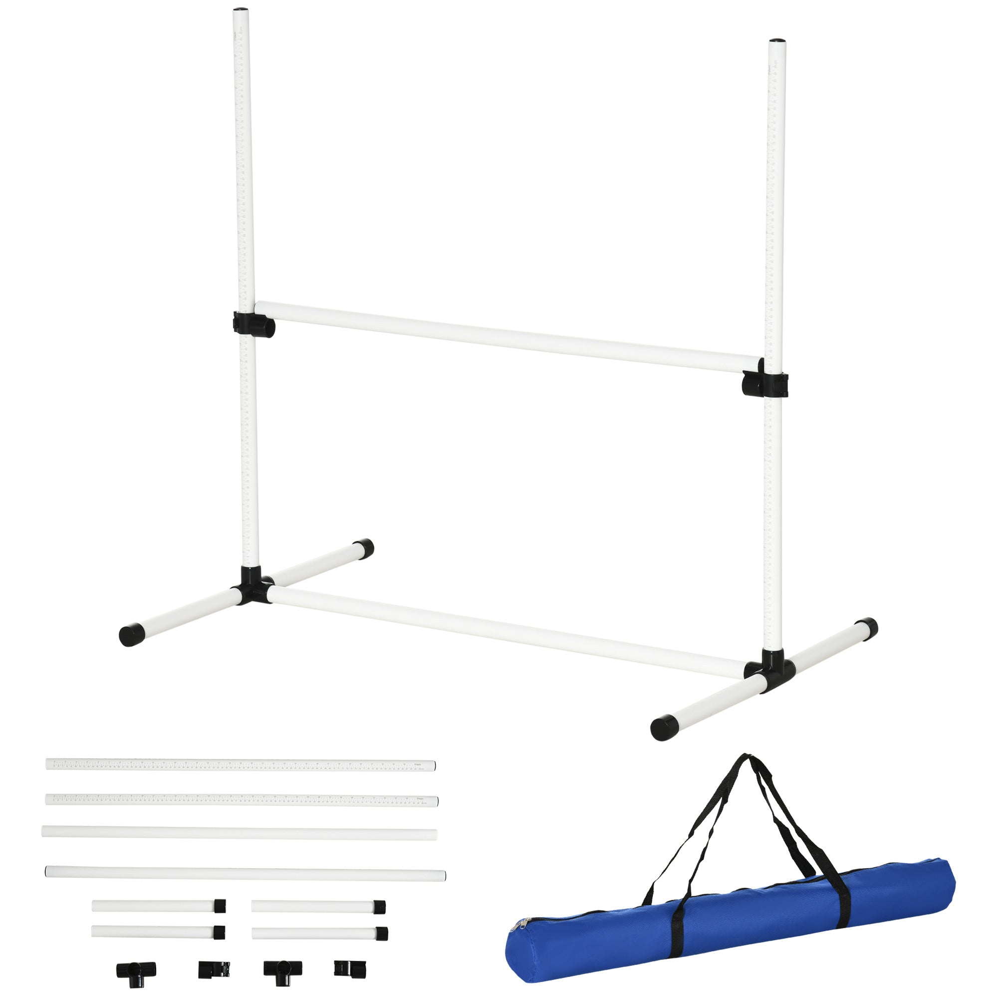 4-Piece Dog Agility Training Equipment – Height Adjustable Jumping Poles for Outdoor Exercise & Obedience Training