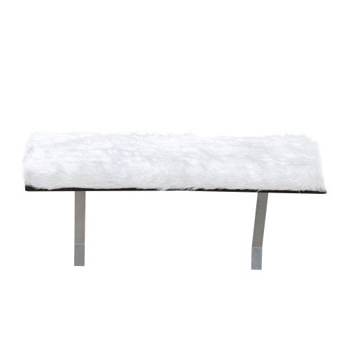 Wall-Mounted Cat Window Perch Seat – Upholstered MDF & Iron, White