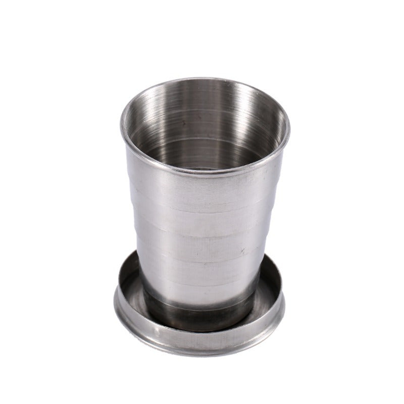 Stainless Steel Folding Cup – 250 ml Telescopic Camping Mug, Compact & Durable