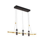 Modern Black & Gold 4-Light Pendant Lamp with Adjustable Design