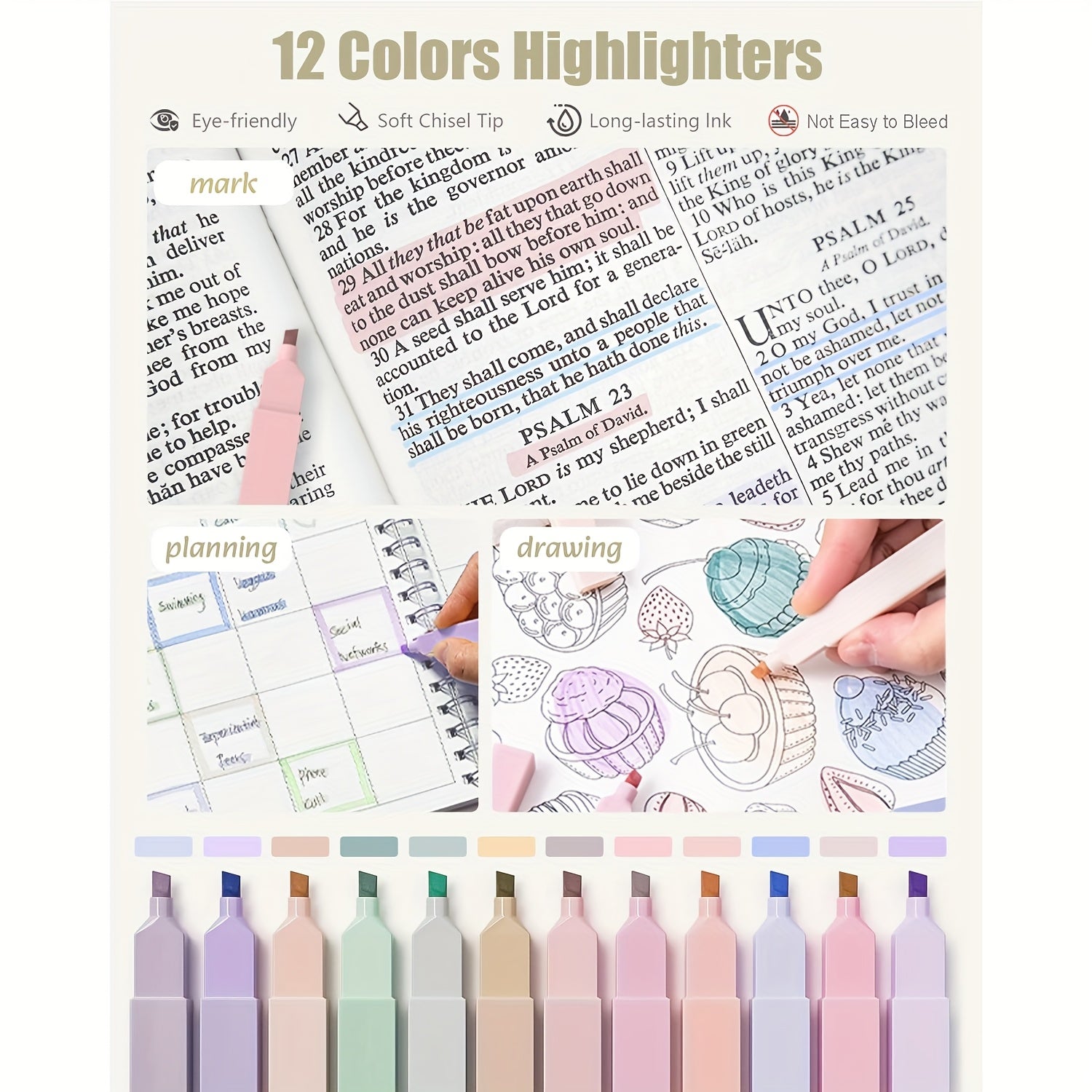 39-Piece Aesthetic School Supplies Set – Pastel Highlighters, Gel Pens, Mechanical Pencils & Cute Pen Case