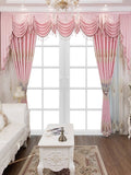 European-Style Luxury Embroidered Curtains – 2 Panels, Modern Bedroom Blackout Drapes Without Valance