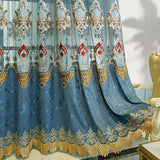 Modern European Hollow Embroidery Velvet Curtains – Thickened Blackout Panels, 2-Piece Set