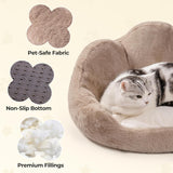 Mewoofun Round Cat Bed – 23" Washable Fluffy Pet Couch with Anti-Slip Bottom for Indoor Cats, Kittens & Small Dogs