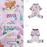 Dog Pajamas PJs – Soft Stretchy Clothes for Small Dogs & Cats, Mermaid Print Onesies for Puppies, Chihuahuas & Yorkies