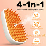 4‑in‑1 Cat Steam Grooming Brush – Hydrating Mist, Deshedding, Detangling & Massage Combo for Dogs & Cats
