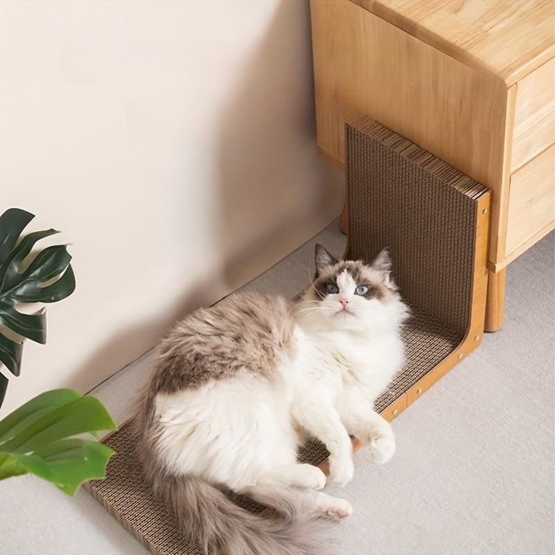 L-Shaped Cat Scratching & Lounging Board – Pet-Friendly Corner Scratcher for Indoor Cats