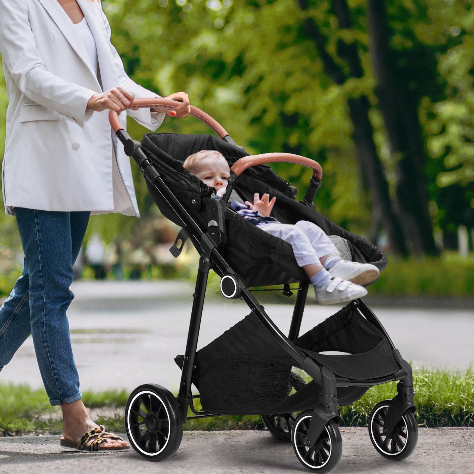 VEVOR Baby Stroller 👶 Foldable Infant & Toddler Travel System with Bassinet, Adjustable Backrest & Reversible Seat