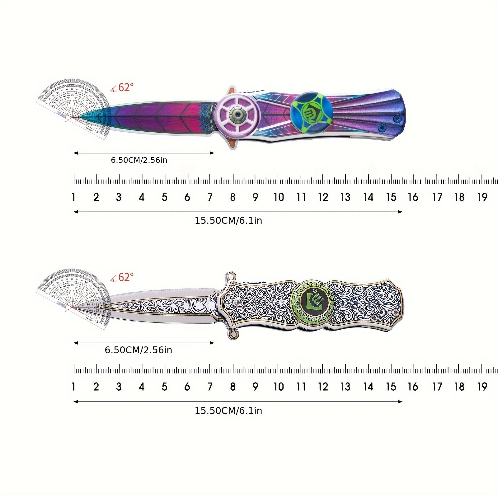 Vibrant Green Gyro Knife – Compact & Lightweight Blade for Precise Kitchen Slicing