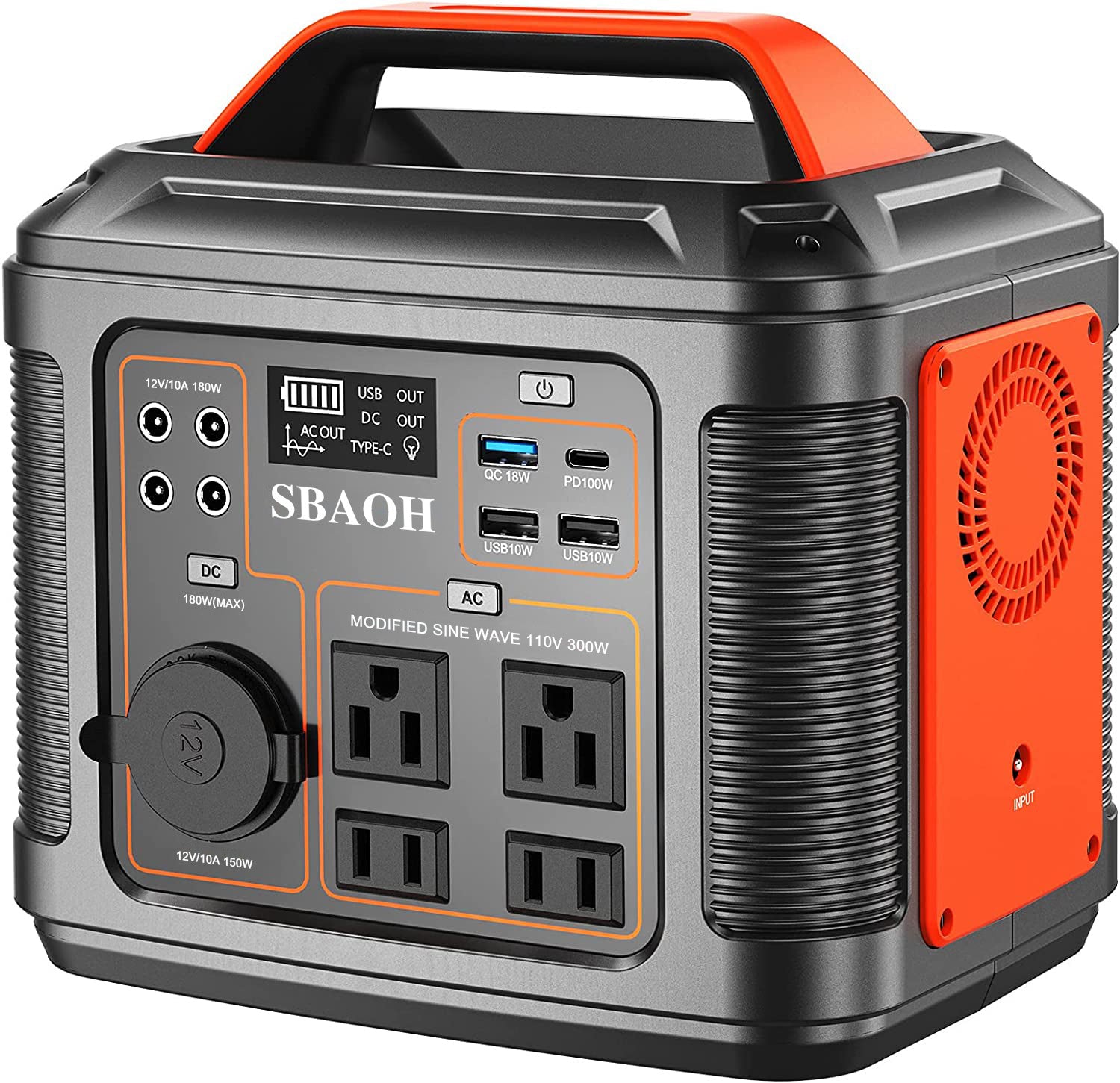 300W Portable Power Station, 296Wh Solar Generator (P302) - Lithium Battery Backup for Home & Outdoor Use