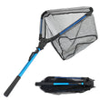 Foldable Fishing Landing Net - Collapsible Aluminum Pole with Fish-Safe Coated Nylon Mesh
