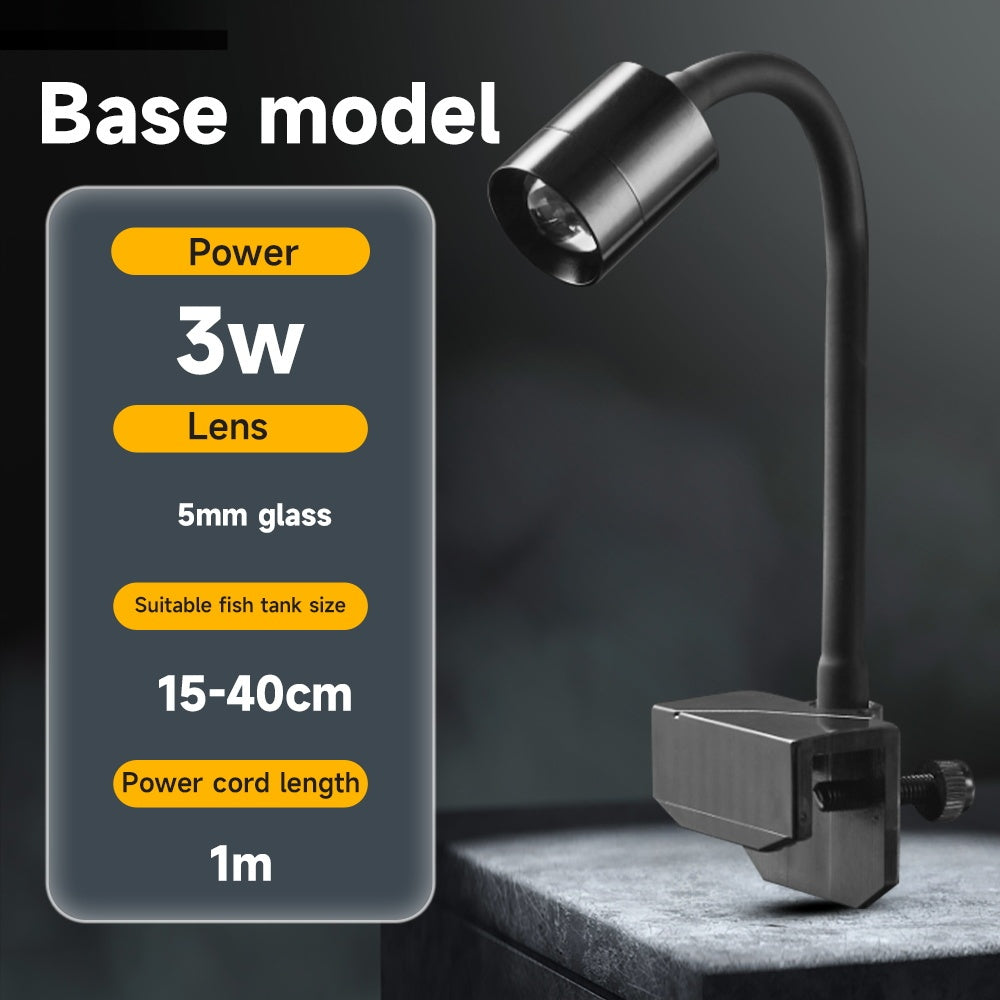 YEE Mini Spotlight Knob Type QC – Adjustable Aquarium LED Spotlight, Energy-Saving Fish Tank Lighting with Knob Control