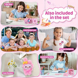 My Melody Premium Backpack Set – Large Capacity Bookbag + Badges + Stationery + Pencil Case + Stickers (Pink Cartoon)