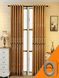 2-Piece Elegant European Blackout Curtains – Beige Velvet with Embroidery, UV Protection, Machine Washable